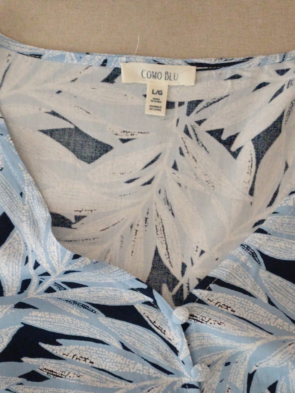Women's Light Blue Print Shorts
